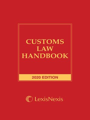 cover image of Customs Law Handbook